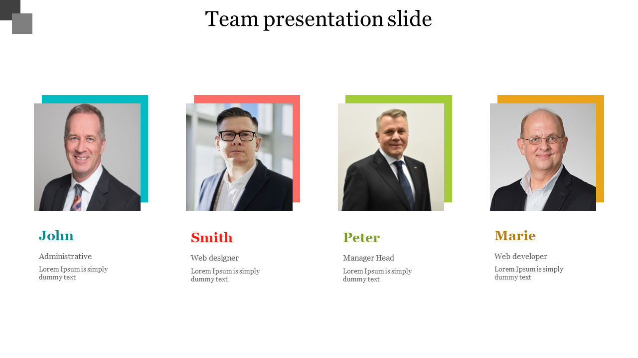 team presentation slide